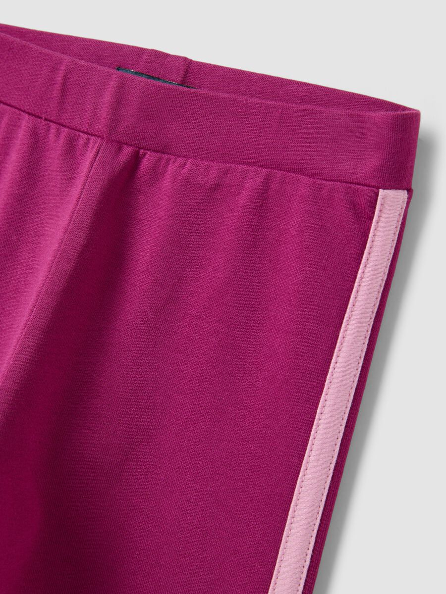 Girls&rsquo; purple skinny-fit organic stretch cotton leggings_2