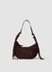 Brown shoulder bag with fringes_0