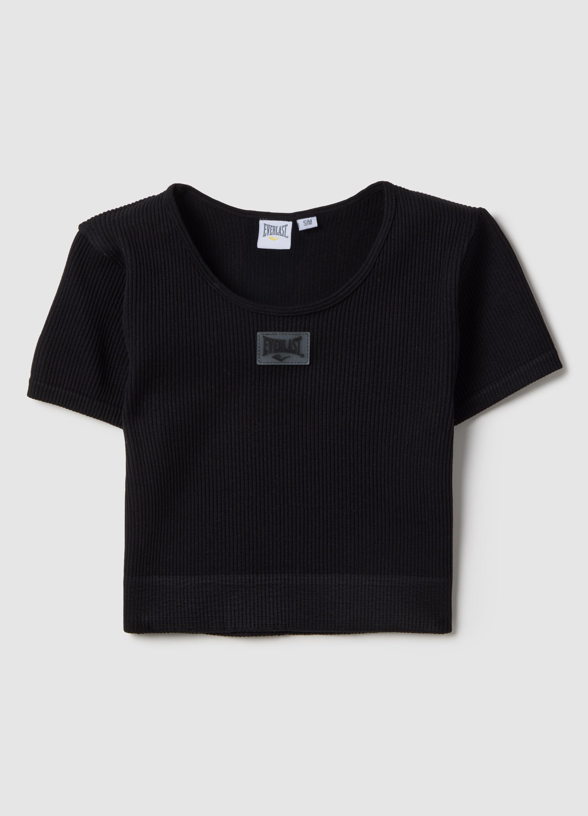 Black Boxy Fit Short Sleeve Sports T-shirt