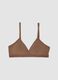 Beige triangle bra with removable padding in stretch fabric_4