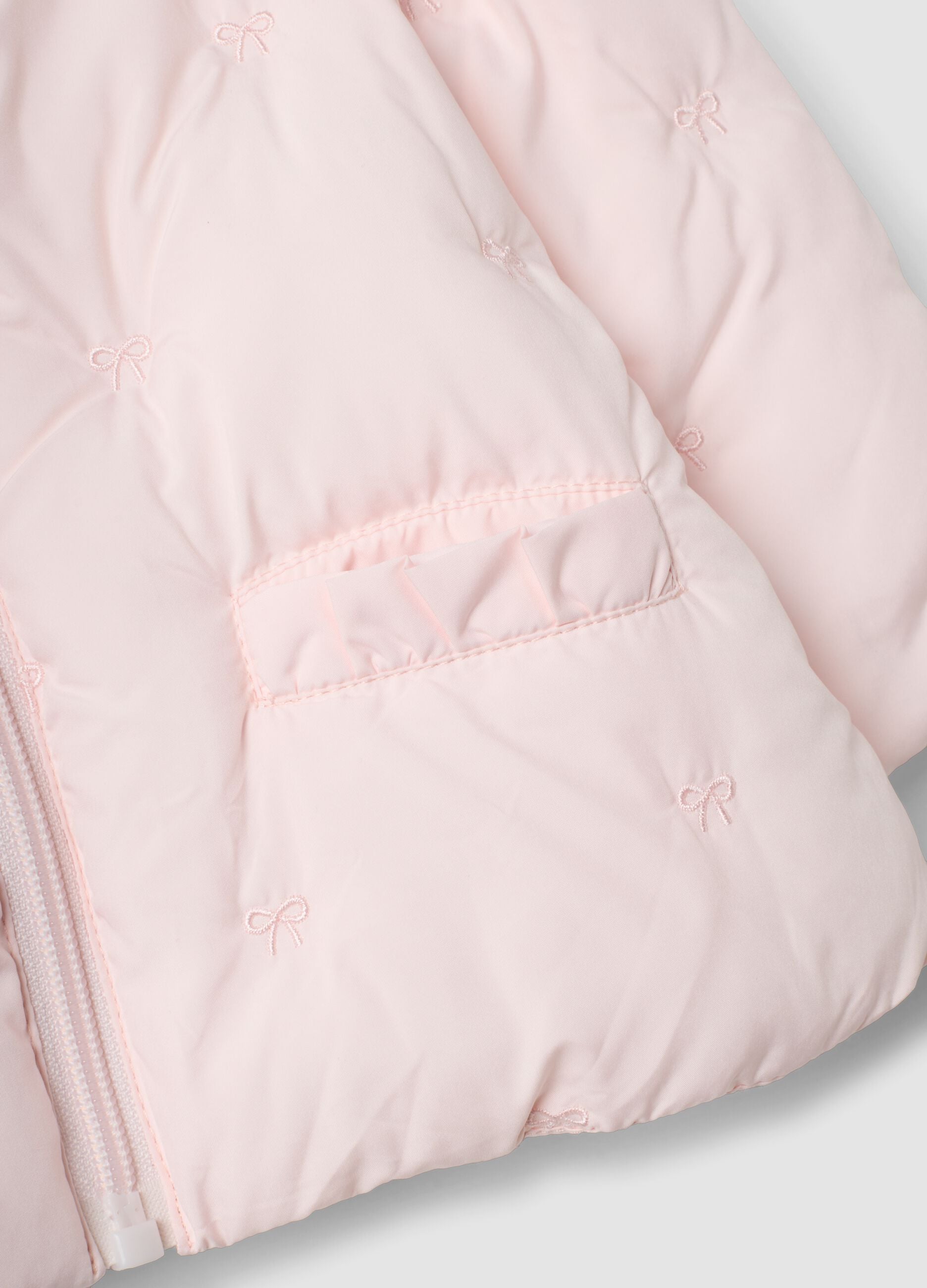 Baby Girls&rsquo; Pink Padded Zip-Up Jacket