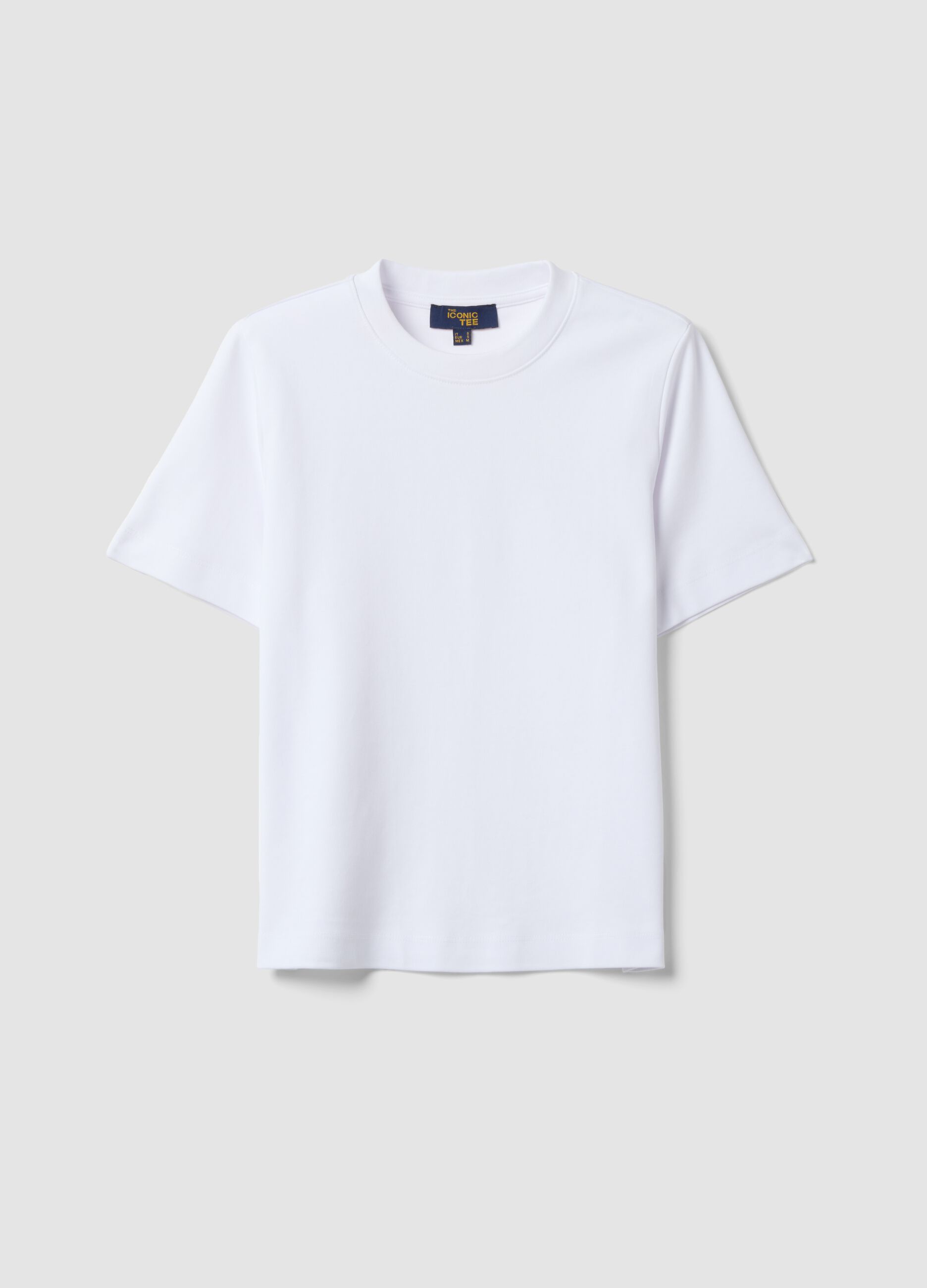 The Iconic Tee relaxed fit white pure cotton short-sleeved T-shirt