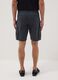 Blue stretch cotton cargo Bermuda shorts_2