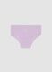 Girls&rsquo; purple stretch organic cotton briefs with star detail_0