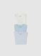 Multicoloured pure cotton baby bodysuit tripack with button closure_3