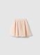 Pink pleated skirt for girls with elastic waist_0