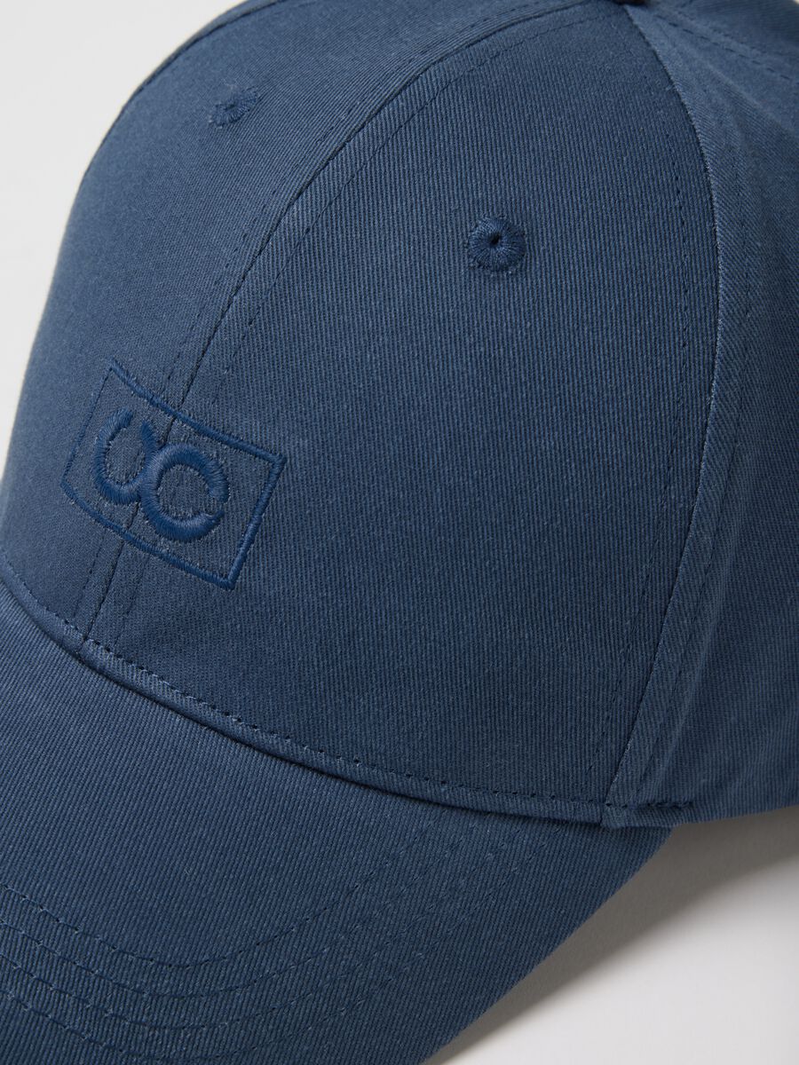 Berretto da baseball in puro cotone blu regular fit_2