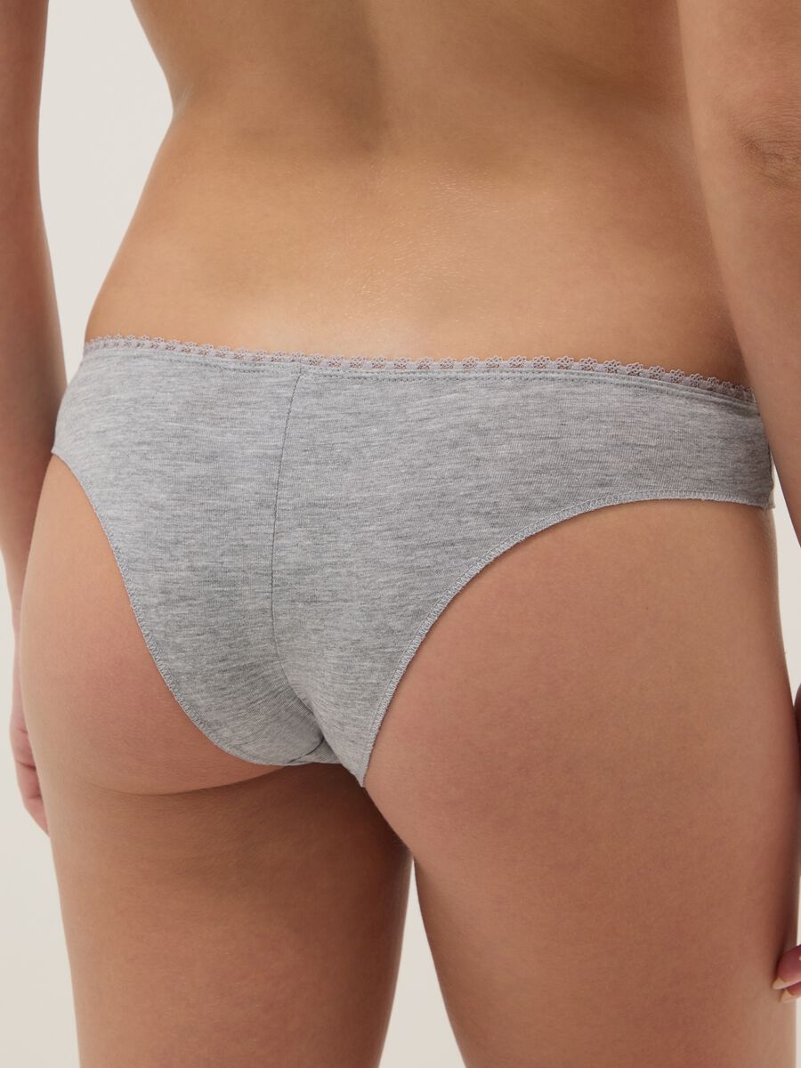 Multicolour Stretch Cotton Triple-Pack Briefs_2