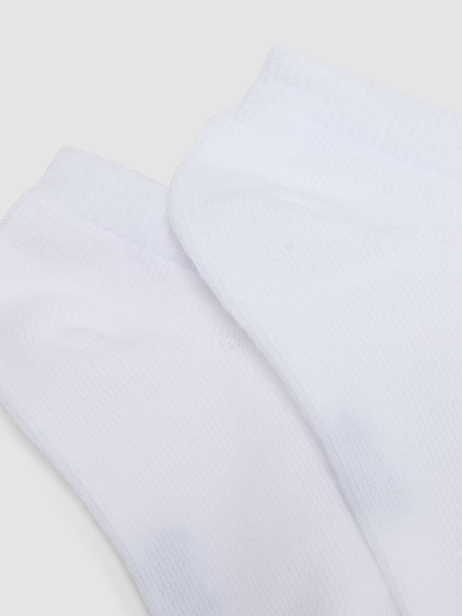 Multipack of kids' regular fit white cotton blend socks_1