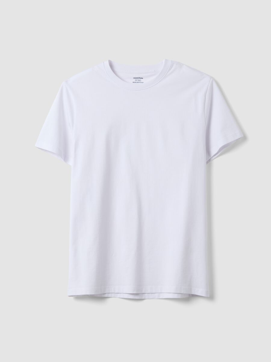White pure cotton short-sleeve T-shirt_4
