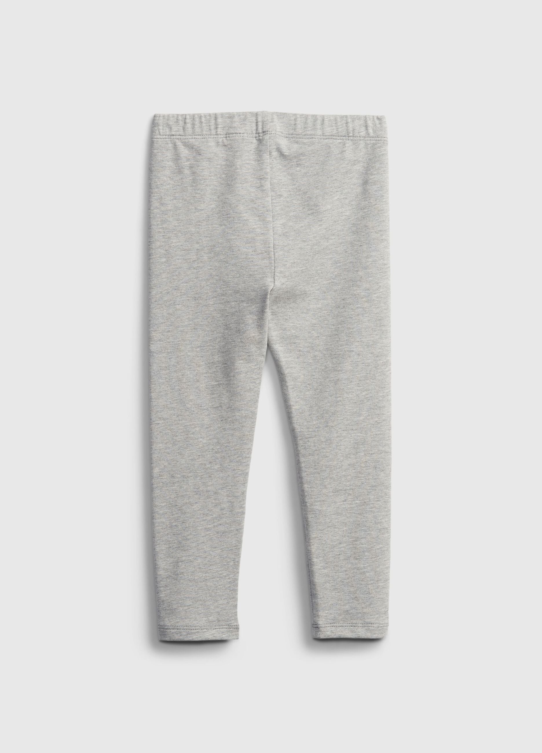 Stretch cotton m&eacute;lange leggings