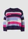 Purple striped crew-neck jumper, regular fit_0