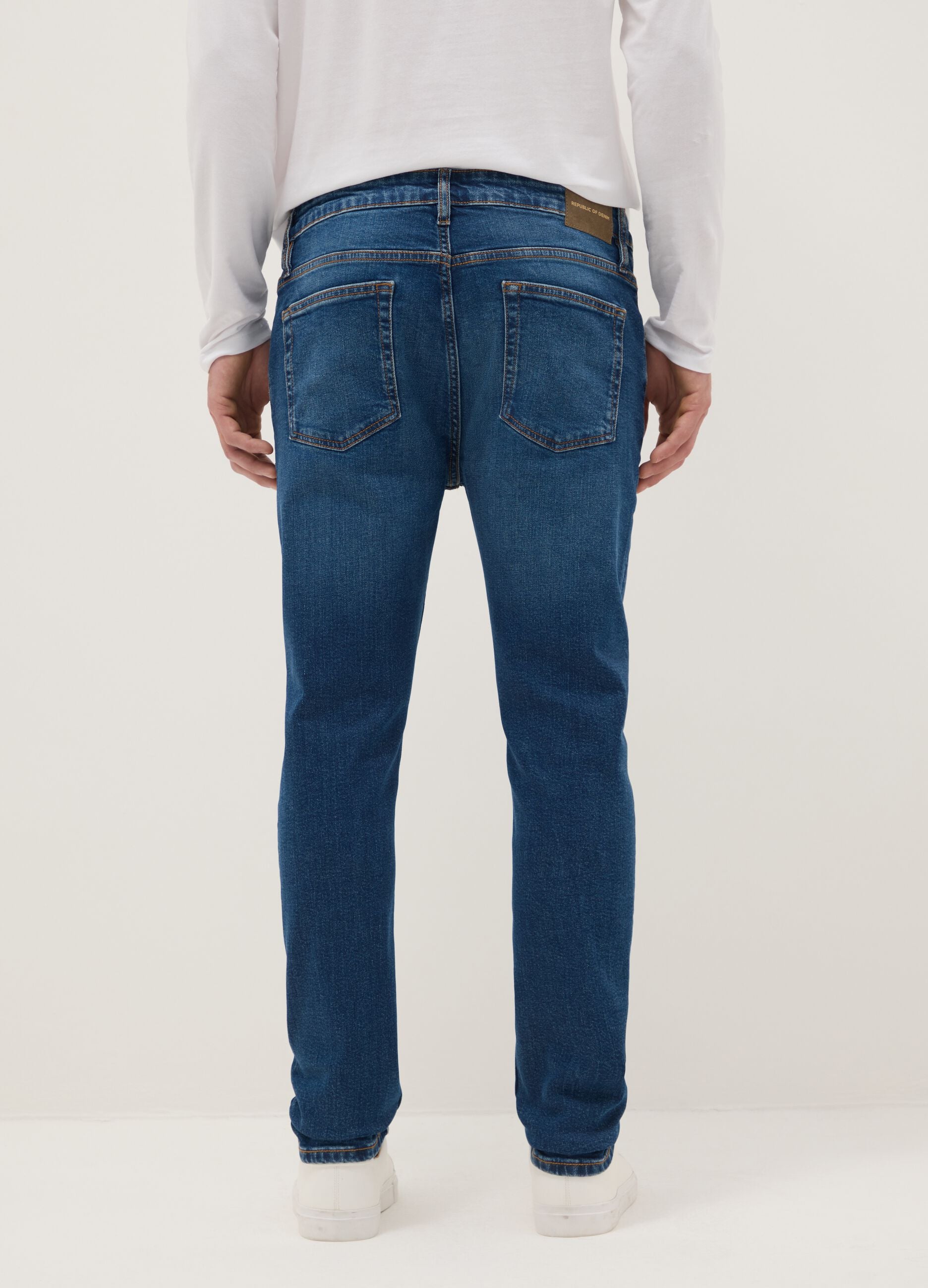 Super skinny fit blue cotton jeans