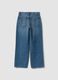Blue denim pure cotton straight-fit jeans_5