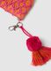 Mini pouch in fuchsia and orange raffia_2