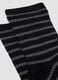 Black striped stretch-fabric socks_1