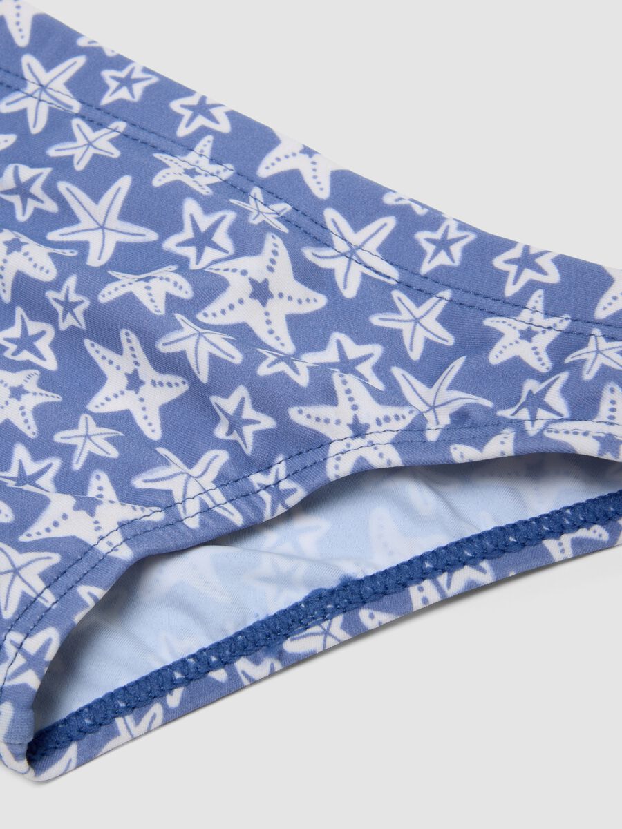 Slip mare azzurro in tessuto elasticizzato con stampa stelle marine_3