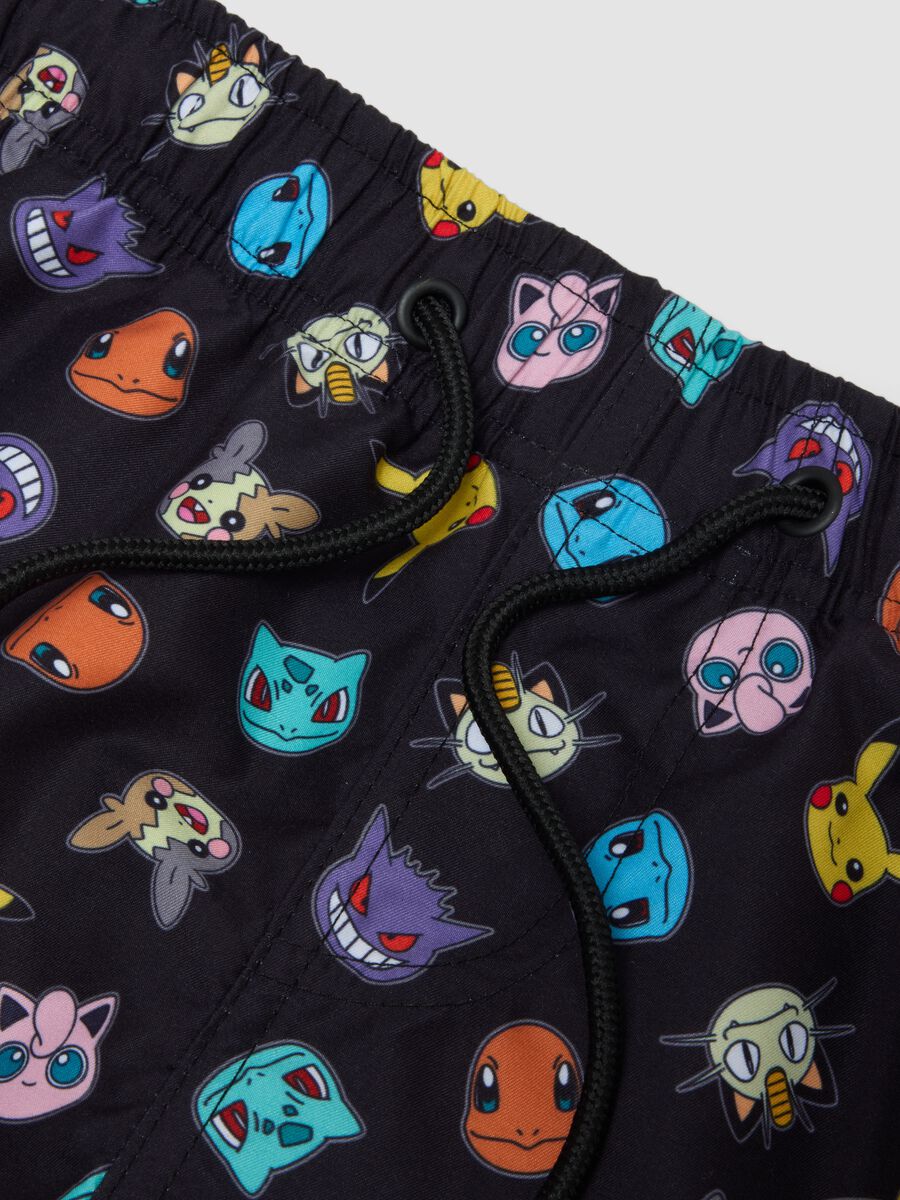 Children's black regular fit beach shorts with Pok&eacute;mon prints_2