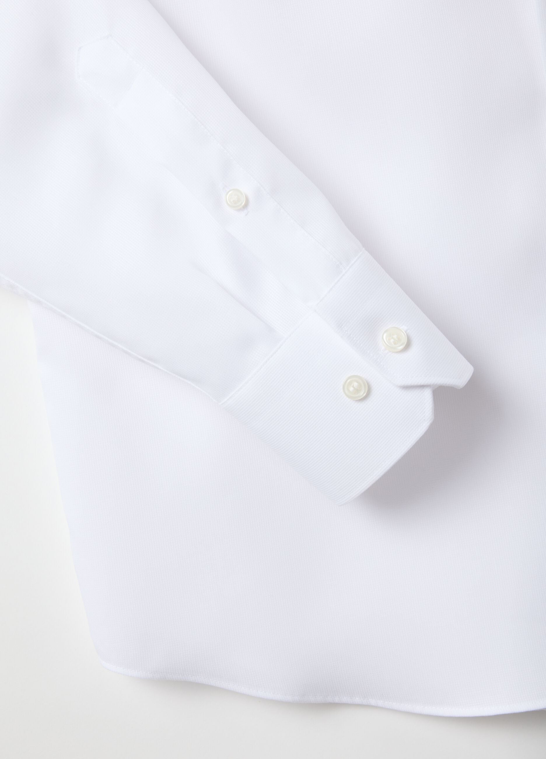 White pure cotton regular fit shirt