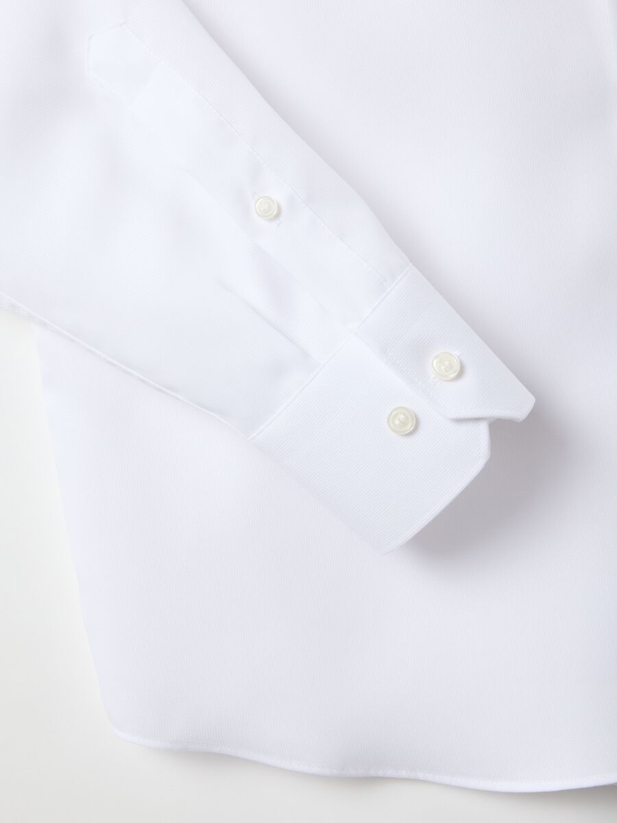 Camicia in puro cotone bianca regular fit_5
