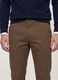 Men's brown slim-fit stretch cotton twill chino trousers_3