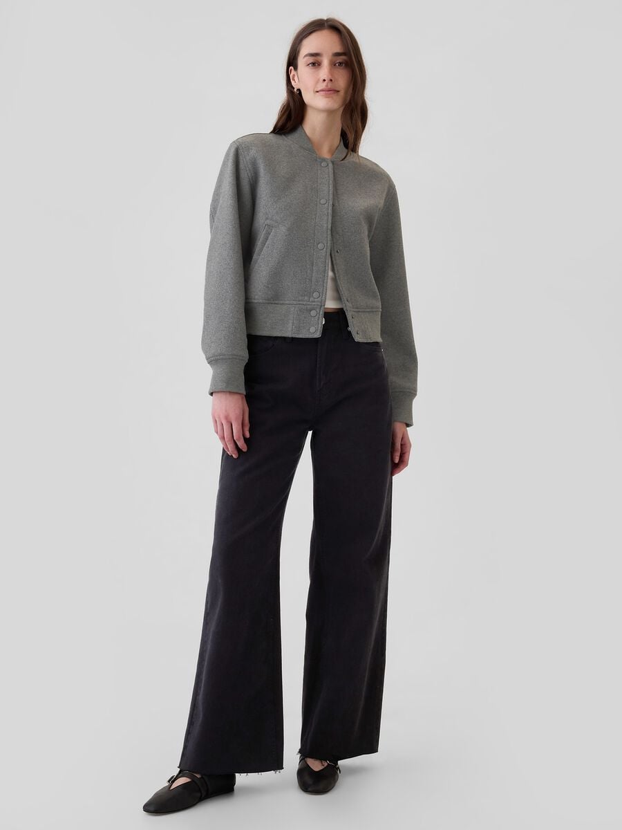 Bomber in misto lana m&eacute;lange_1