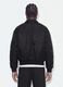 Black cropped padded jacket with zip and shirt collar_2