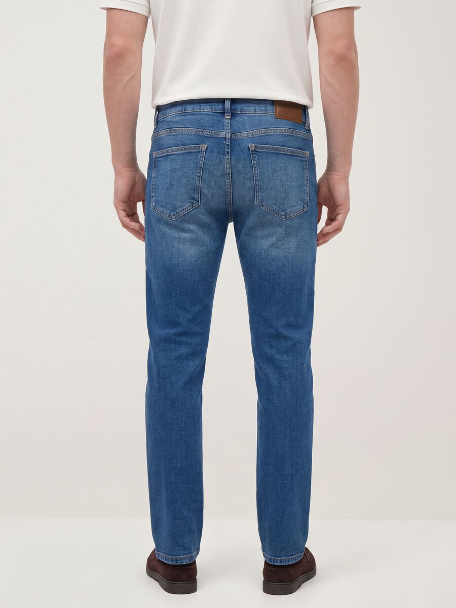 Blue comfort-fit stretch cotton jeans_3
