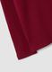 Red stretch organic cotton crew-neck T-shirt with teddy bear embroidery_2