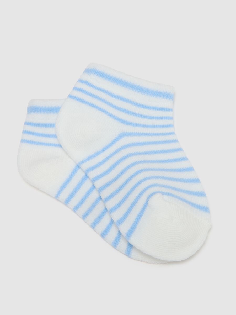 Pack of three short multicolour cotton-blend socks for babies with regular fit_2