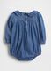 Denim bodysuit with embroidered collar_1