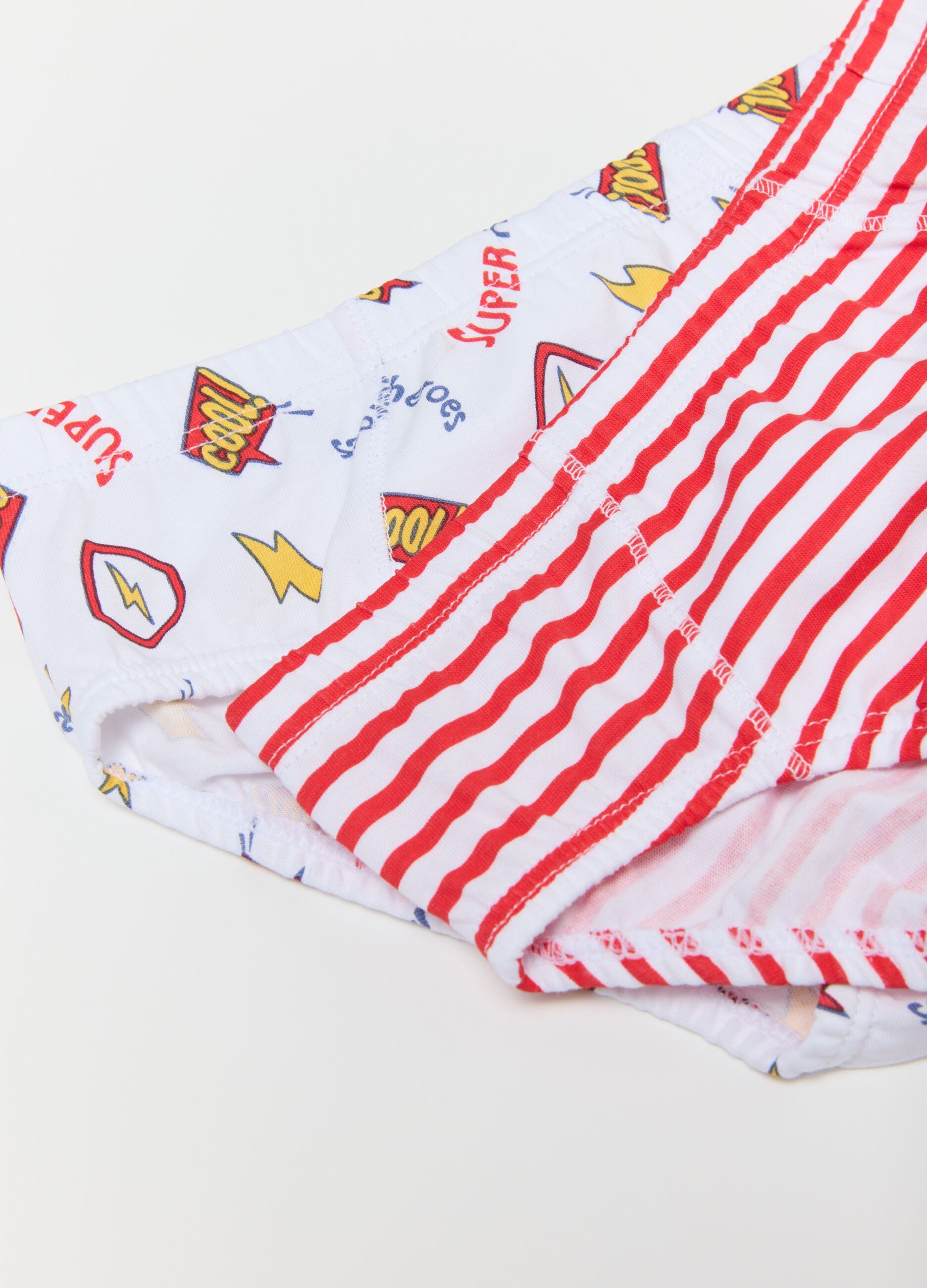 Children's regular fit multicolour multipack cotton briefs