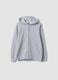Grey hoodie in 100% organic cotton, regular fit, for boys_4