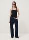 Black ribbed pure cotton tank top_1
