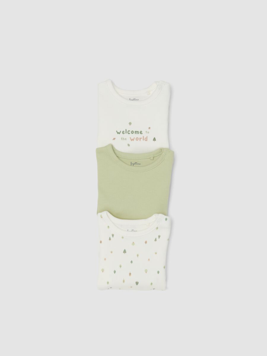 3-pack of multicolour organic cotton baby bodysuits with print_2