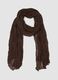 Semi-sheer crinkle-effect brown scarf_0