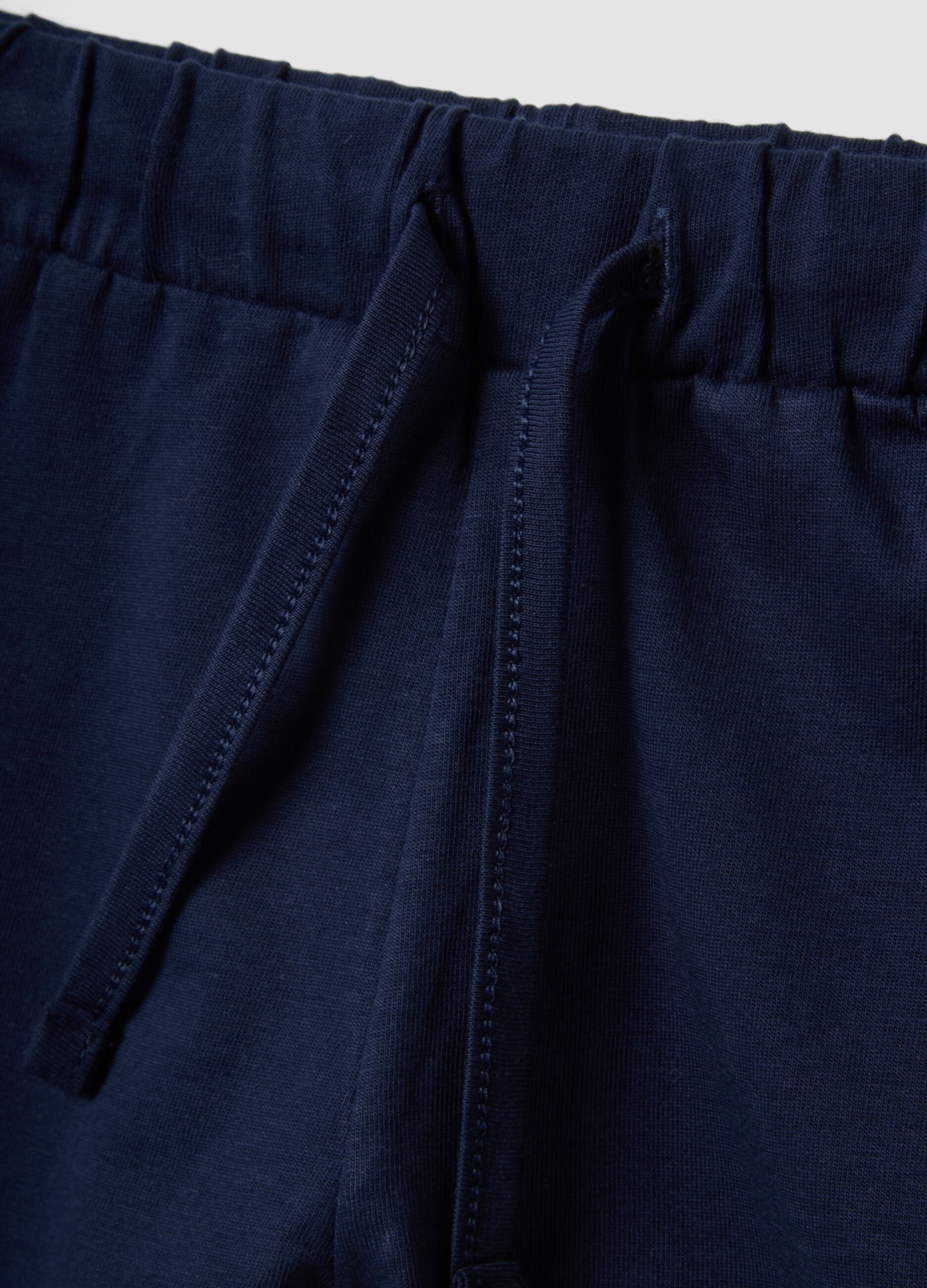 Girls&rsquo; blue 100% cotton shorts, regular fit