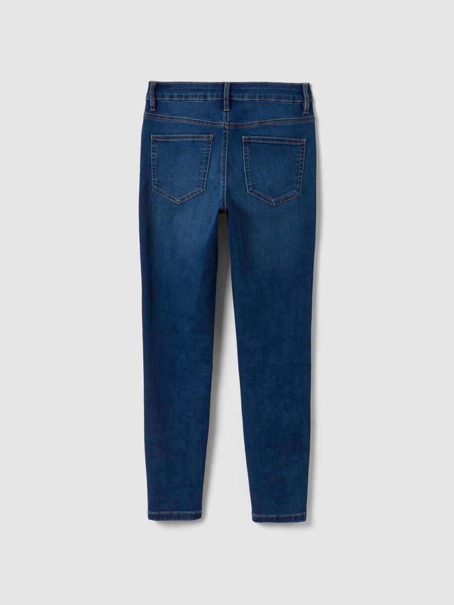 Blue skinny-fit stretch cotton-viscose jeans_5