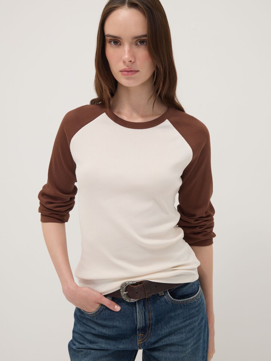 White pure cotton long-sleeved T-shirt_1