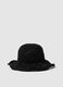 Lightweight black cloche hat in jersey knit_0