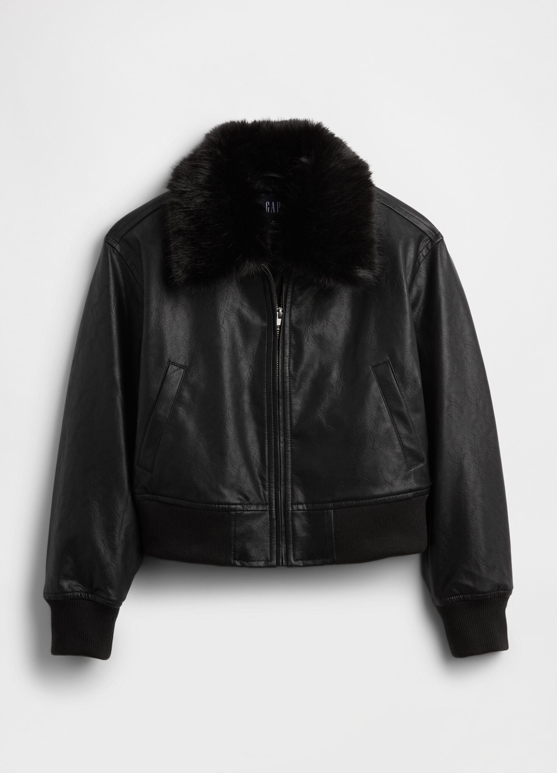 Bomber con collo in pelliccia sintetica