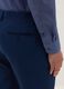 Blue stretch cotton shirt with micro checks, slim fit_3