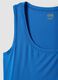 Blue stretch viscose top, regular fit_5