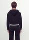 Black full-zip fitted cotton-blend hoodie_3
