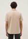Beige short-sleeved stretch polo shirt_3