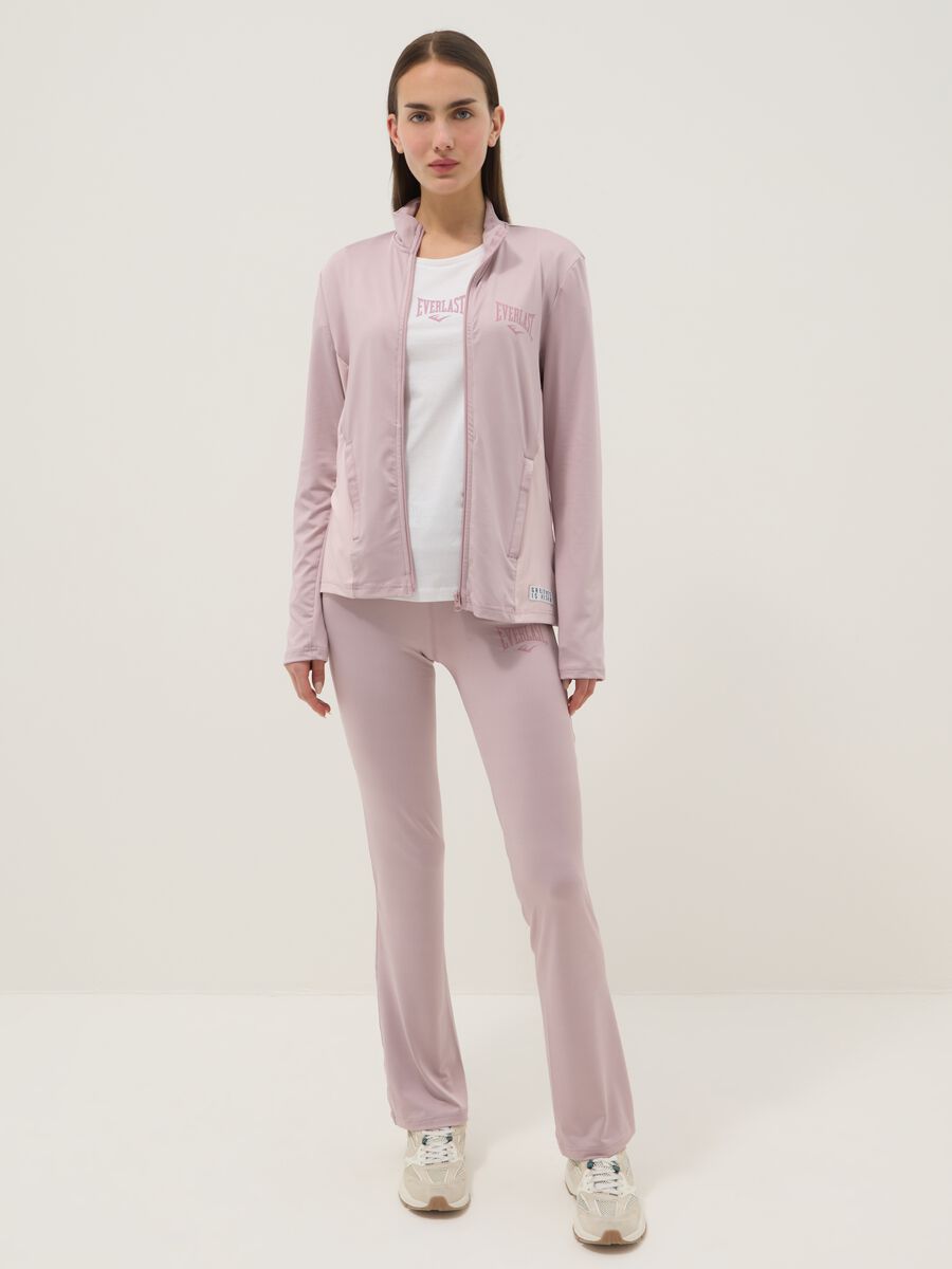 Light pink regular fit jacket with full zip_1