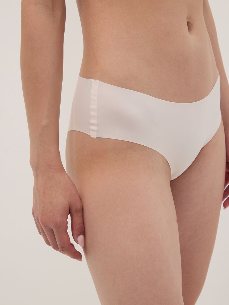 Pink regular-waist stretch microfibre hipster briefs_2