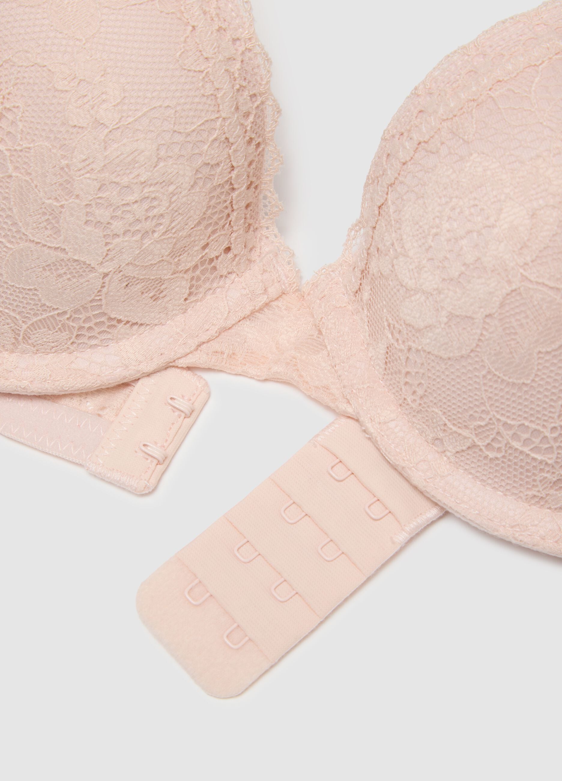 Pink Lace Padded Bra