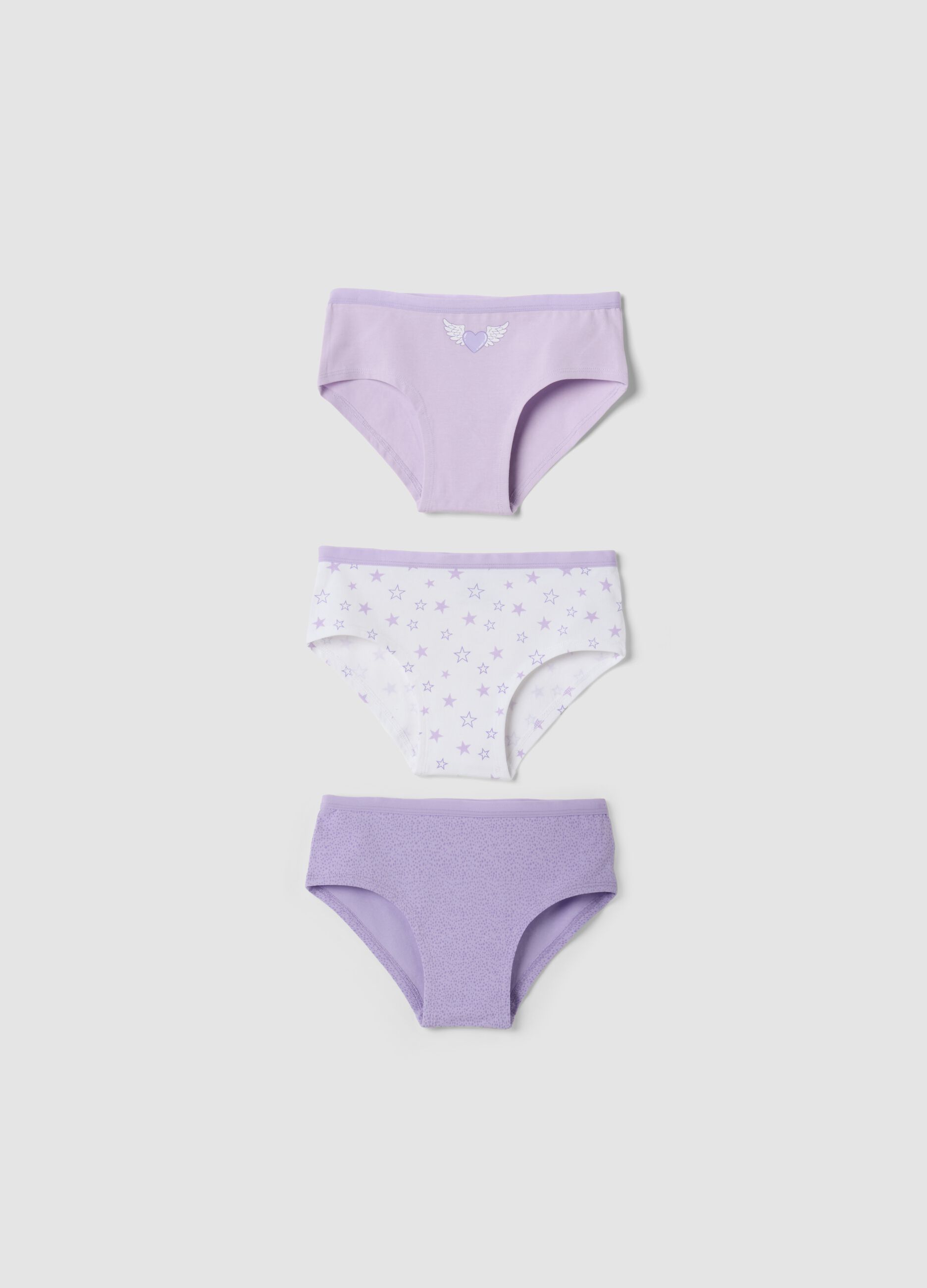 3-pack purple stretch organic cotton briefs