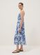 Blue and white pure viscose maxi dress with floral print_2